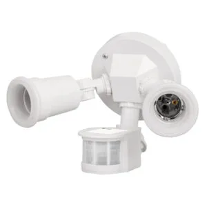46480 - Arbotante blanco c/sensor movimiento, lámparas no incluidas