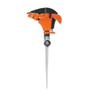 10336 - Aspersor plástico 11", una vía, estaca metálica, TRUPER