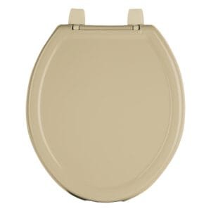 40244 - Asiento redondo ligero con tapa para WC, beige, FOSET BASIC