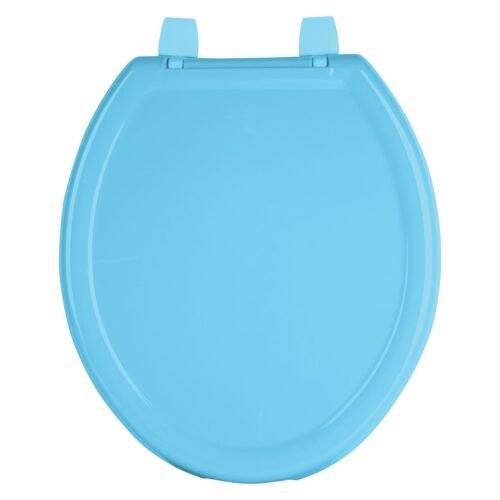 40243 - Asiento redondo ligero con tapa para WC, azul, FOSET BASIC