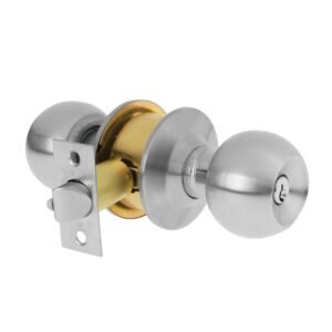 23562 - Cerradura tipo esfera, cilíndrico, entrada, cromo, BASIC