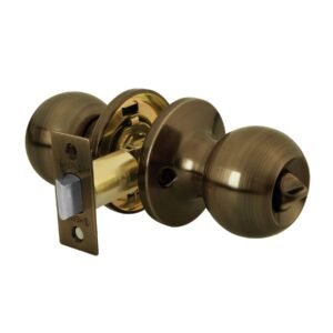 23662 - Cerradura tipo esfera, tubular, baño, antiguo, HERMEX BASIC