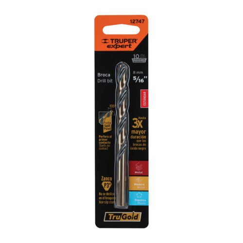 12747 - Broca HSS 5/16" Trugold para metal en blíster, Expert