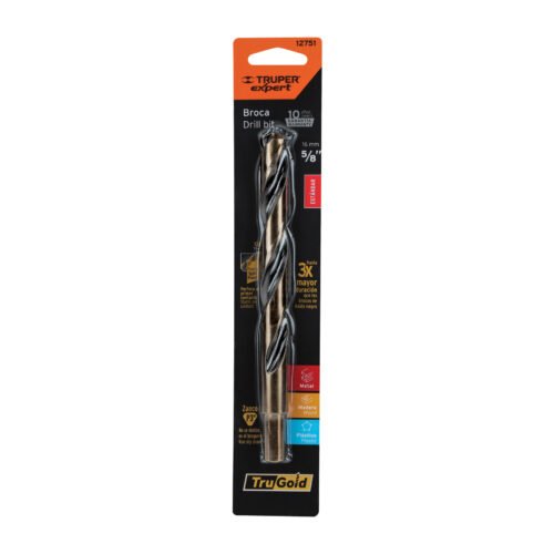 12751 - Broca HSS 5/8" Trugold para metal en blíster, Expert