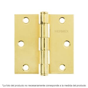 43235 - Bisagra cuadrada 2", latonado, cabeza plana, HERMEX