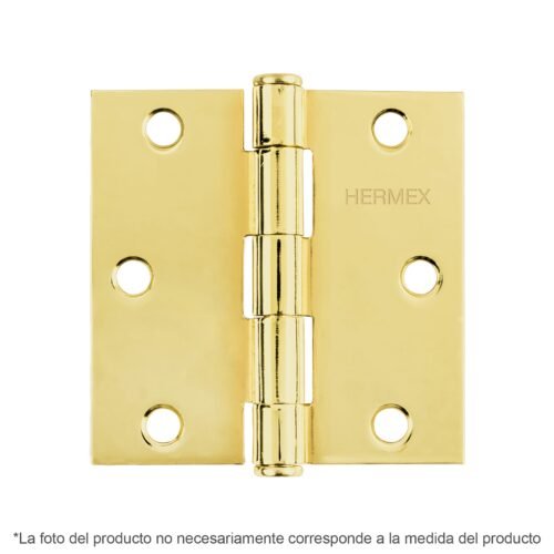 43235 - Bisagra cuadrada 2", latonado, cabeza plana, HERMEX