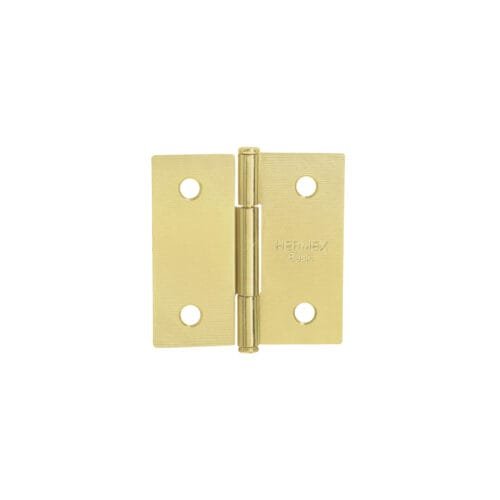 25108 - Bisagra cuadrada 2", latonado, cabeza plana, HERMEX BASIC