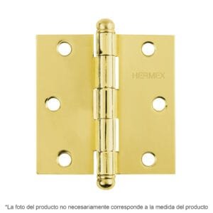 43230 - Bisagra cuadrada 2", latonado, cabeza redonda, HERMEX