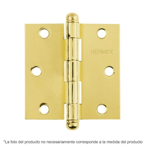 43230 - Bisagra cuadrada 2", latonado, cabeza redonda, HERMEX