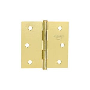 25109 - Bisagra cuadrada 2-1/2",latonado, cabeza plana, HERMEX BASIC