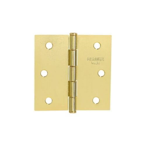 25109 - Bisagra cuadrada 2-1/2",latonado, cabeza plana, HERMEX BASIC
