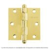 43231 - Bisagra cuadrada 2-1/2", latonado, cabeza redonda, HERMEX
