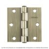 43250 - Bisagra cuadrada 2-1/2", latón antiguo, cabeza plana, HERMEX