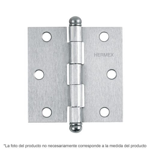 43255 - Bisagra cuadrada 2-1/2", satinado, cabeza redonda, HERMEX