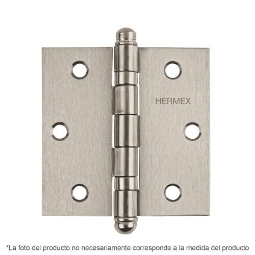 43221 - Bisagra cuadrada 2-1/2" acero inox, cabeza redonda, HERMEX