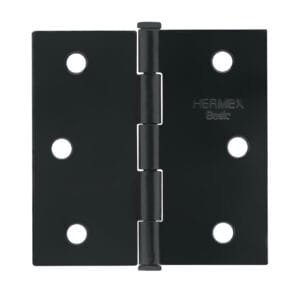 27133 - Bisagra cuadrada 2-1/2", negro mate, cabeza plana, BASIC