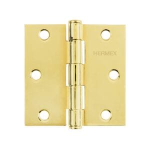 43237 - Bisagra cuadrada 3", latonado, cabeza plana, HERMEX