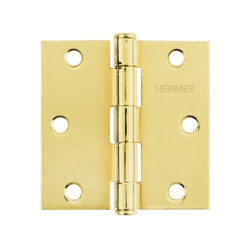 43237 - Bisagra cuadrada 3", latonado, cabeza plana, HERMEX