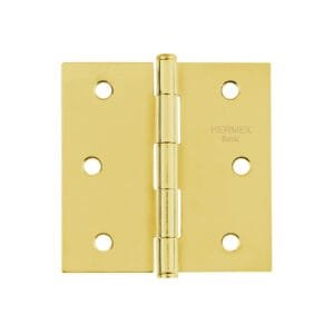 28800 - Bisagra cuadrada 3", latonado, cabeza plana, HERMEX BASIC