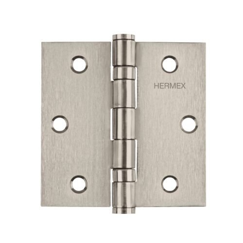 43227 - Bisagra cuadrada 3" acero inox, cabeza plana, HERMEX