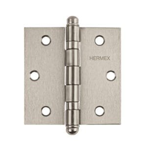 43222 - Bisagra cuadrada 3" acero inox, cabeza redonda, HERMEX