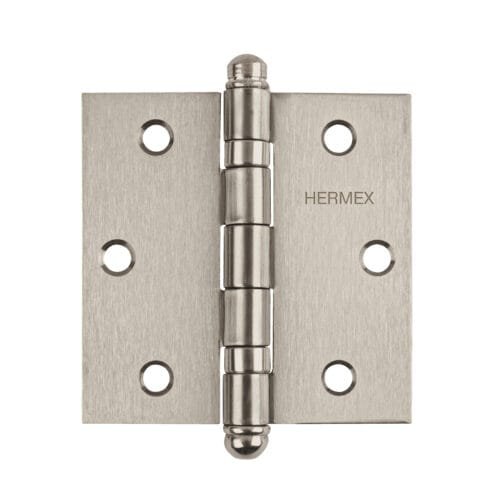 43222 - Bisagra cuadrada 3" acero inox, cabeza redonda, HERMEX