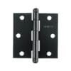 46919 - Bisagra cuadrada 3", negro mate, cabeza redonda, HERMEX