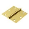 43238 - Bisagra cuadrada 3-1/2", latonado, cabeza plana, HERMEX