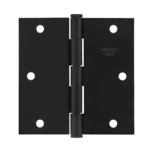 27135 - Bisagra cuadrada 3-1/2", negro mate, cabeza plana, BASIC