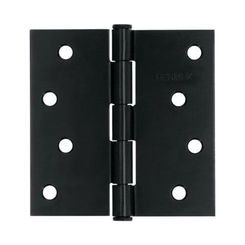 46709 - Bisagra cuadrada 4", negro mate, cabeza plana, HERMEX