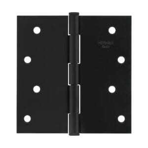 27136 - Bisagra cuadrada 4", negro mate, cabeza plana, BASIC