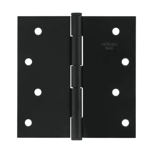27136 - Bisagra cuadrada 4', acero negro mate, cabeza plana, BASIC