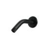 47647 - Brazo corto con chapetón para regadera, negro mate, Aqua