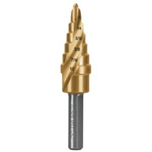 101550 - Broca escalonada titanio 6 escalones 3/16" a 1/2", Expert