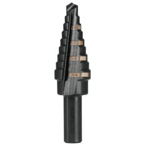 12123 - Broca escalonada óxido negro 9 escalones 1/4" a 3/4", Truper