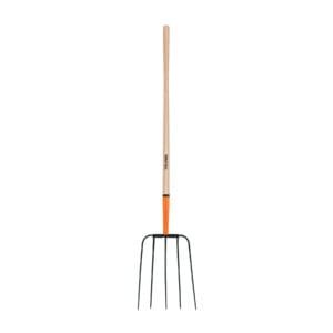 11008 - Bieldo para paja, 5 dientes, mgo largo 48",cab/grande TRUPER