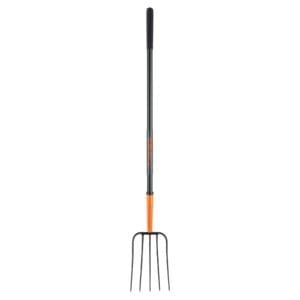 102101 - Bieldo para paja, 5 dientes, mgo largo de acero 48" TRUPER