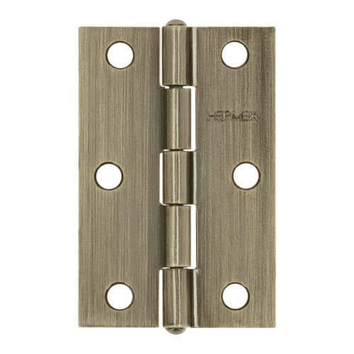 46912 - Bisagra rectangular 2-1/2" latón antiguo, HERMEX