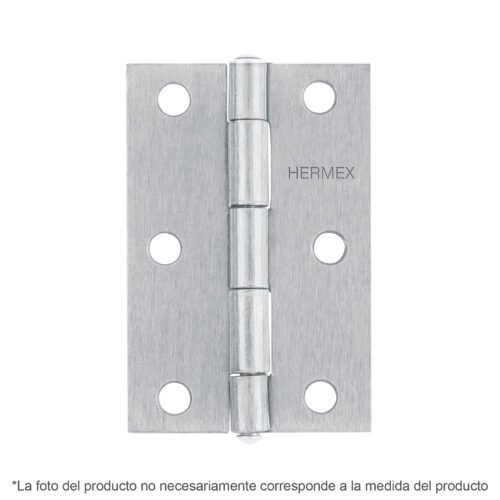 43190 - Bisagra rectangular 3-1/2" acero pulido, HERMEX