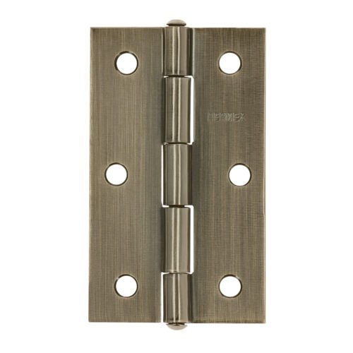 46914 - Bisagra rectangular 3-1/2" latón antiguo, HERMEX