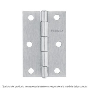 43191 - Bisagra rectangular 4" acero pulido, HERMEX