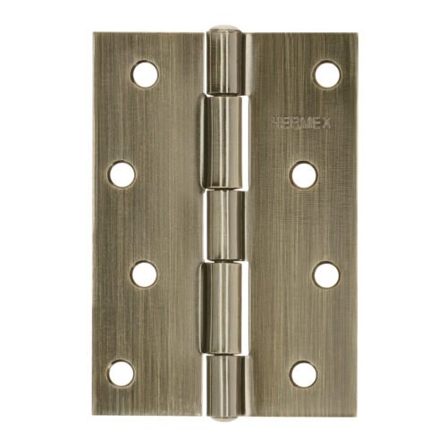 46915 - Bisagra rectangular 4" latón antiguo, HERMEX
