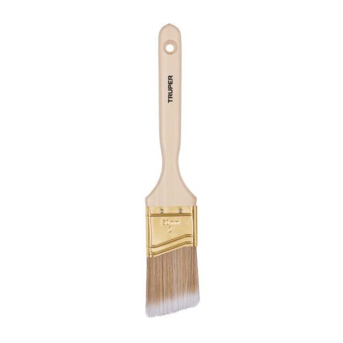 13339 - Brocha cerdas sintéticas 2" corte angular, mango de madera