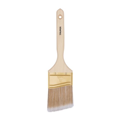 13341 - Brocha cerdas sintéticas 3" corte angular, mango de madera