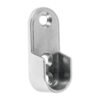 48978 - Brida niquelada para tubo ovalado de clóset, HERMEX