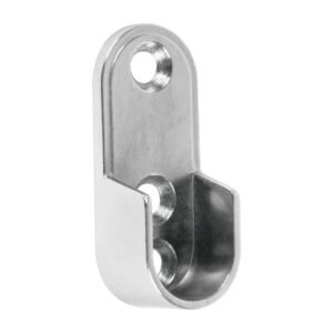 48978 - Brida niquelada para tubo ovalado de clóset, HERMEX