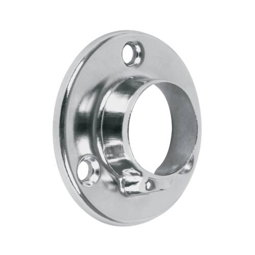 48975 - Brida cromada para tubo redondo de clóset, HERMEX
