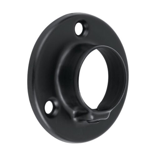 46582 - Brida negra para tubo redondo de closet, HERMEX