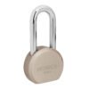 43337 - Candado redondo, 65mm, gancho largo, llave de puntos,blister