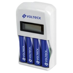 46046 - Cargador de pilas, AA, AAA, incluye 4 pilas AA, Volteck